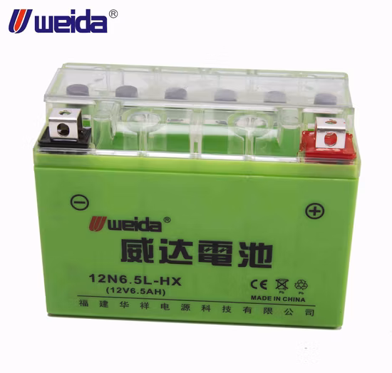 Bateria de motocicleta 12n6.5L/12V6.5ah/Bateria de alta potência/Bateria de chumbo-ácido/Bateria de esportes elétricos