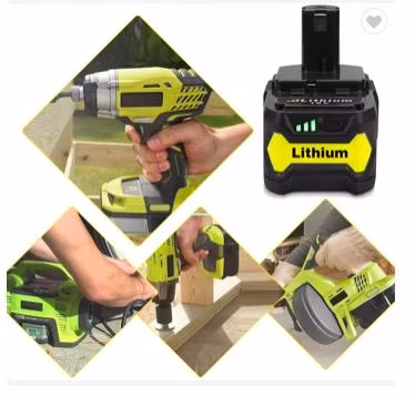 18V 6.5ah P108 Substituição de bateria recarregável para ferramenta elétrica para bateria de íon de lítio Ryobi portátil Carregador de bateria de carro